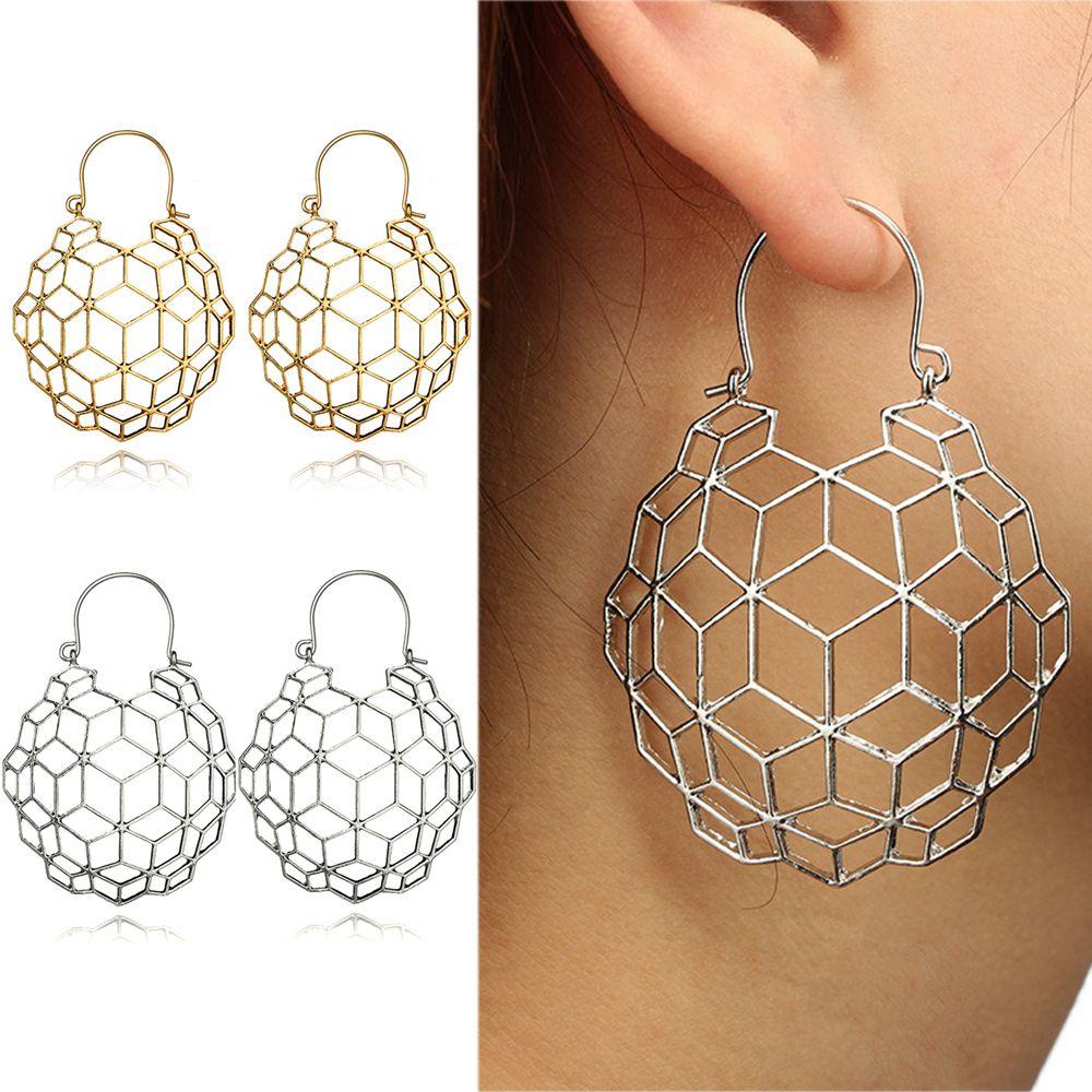 NIUYOU Bông Tai Tổ Ong Phong Cách Boho