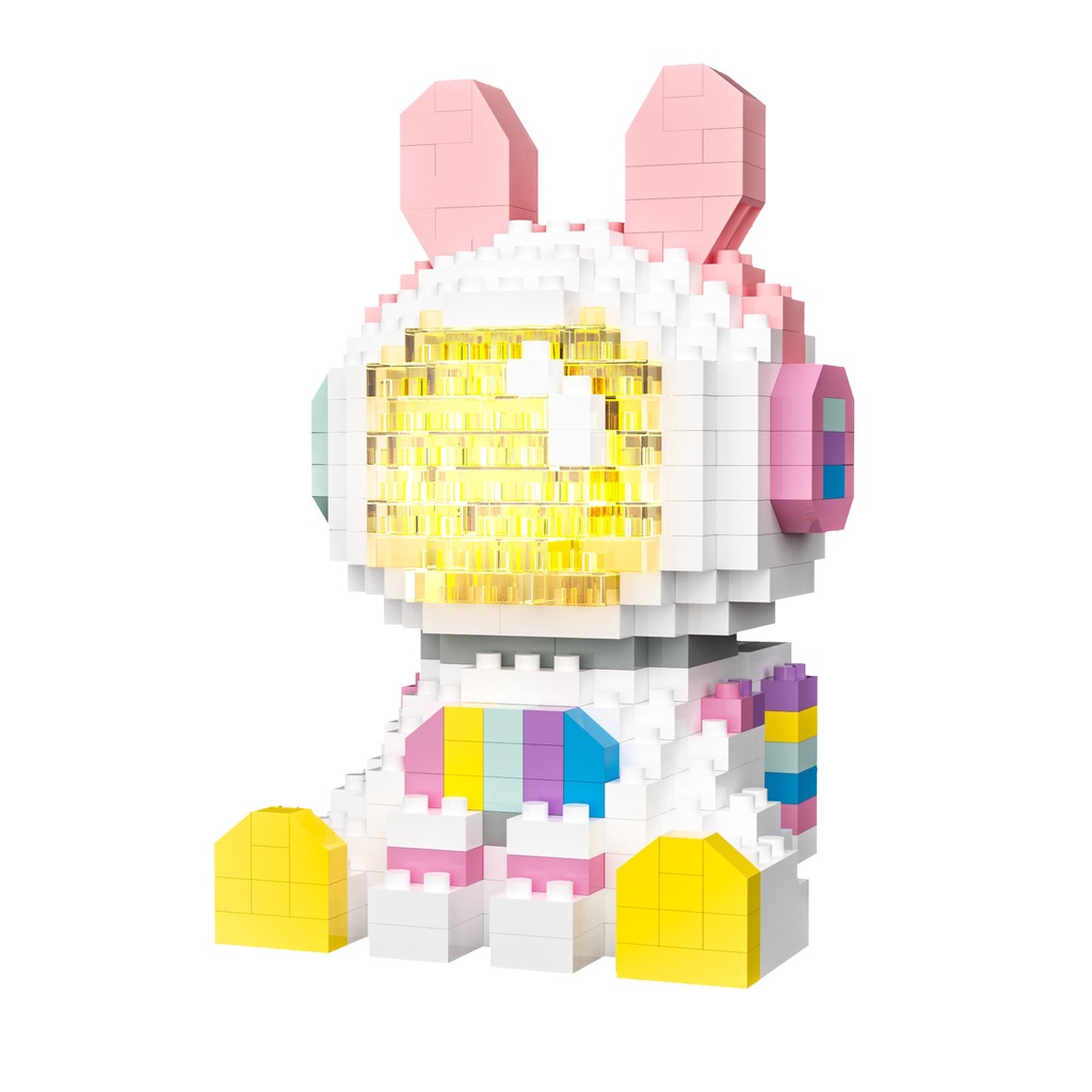 logo xếp hình Tương thích với dòng cô gái thu nhỏ các hạt nhỏ Disney Star Dailu lắp ráp các khối xây dựng Đồ chơi Lena Belle