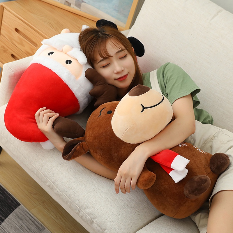 Búp Bê Nhồi Bông Hình Ông Già Noel Và Tuần Lộc Dễ Thương