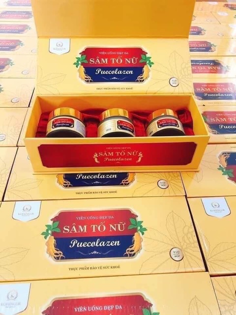 Hộp 3 lọ viên uống Sâm Tố Nữ Puecolazen
