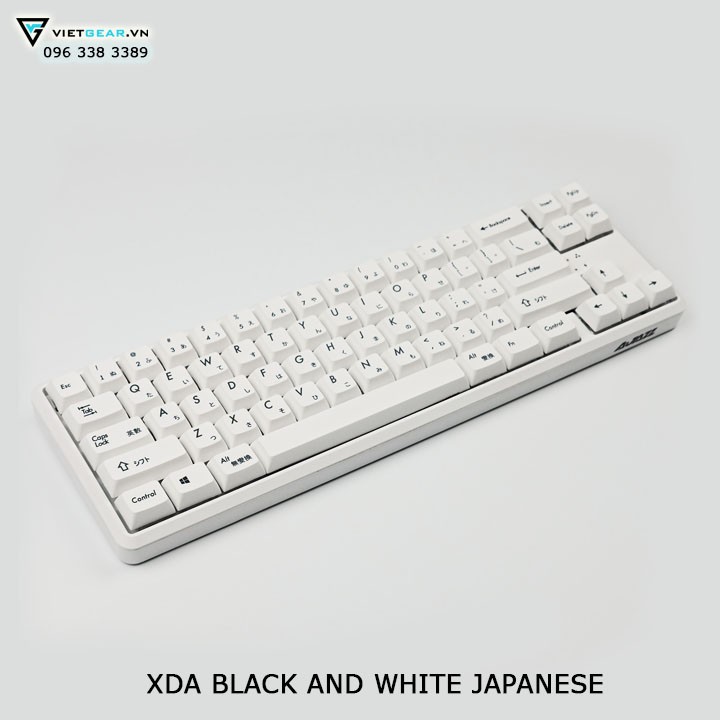 Bộ nút XDA Black and White Japanese thick PBT in dyesub 115 nút