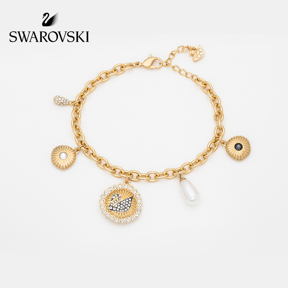 FLASH SALE 100% Swarovski VòngTay Nữ VINTAGE SWAN Thiên nga cổ điển Thanh lịch và tuyệt đẹp FASHION Bracelet trang sức đeo Trang sức