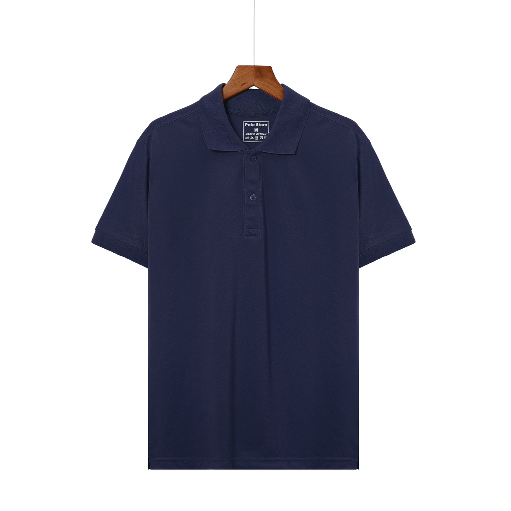 Áo thun polo trơn Nam có cổ bẻ tay ngắn chính Hiệu POLO.STORE Chất cá sấu Cotton 4 chiều mịn mát nhiều màu mới AP05