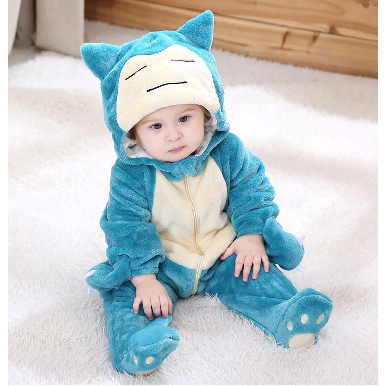 Bộ đồ liền thân em bé đa dạng họa tiết nhân vật hoạt hình dễ thương (lẻ size)