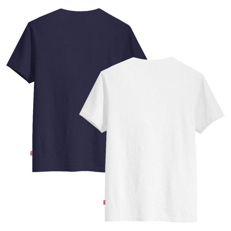 Áo Thun Cotton Ngắn Tay Cổ Tròn In LOGO Levis Cá Tính Cho Nam