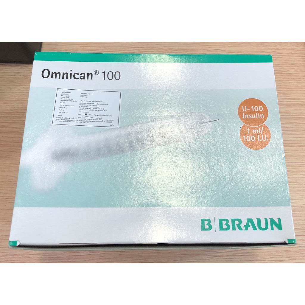 ( 10 Cái ) Kim Tiểu Đường 1cc - Kim Tiêm Insulin Omnicam Braun