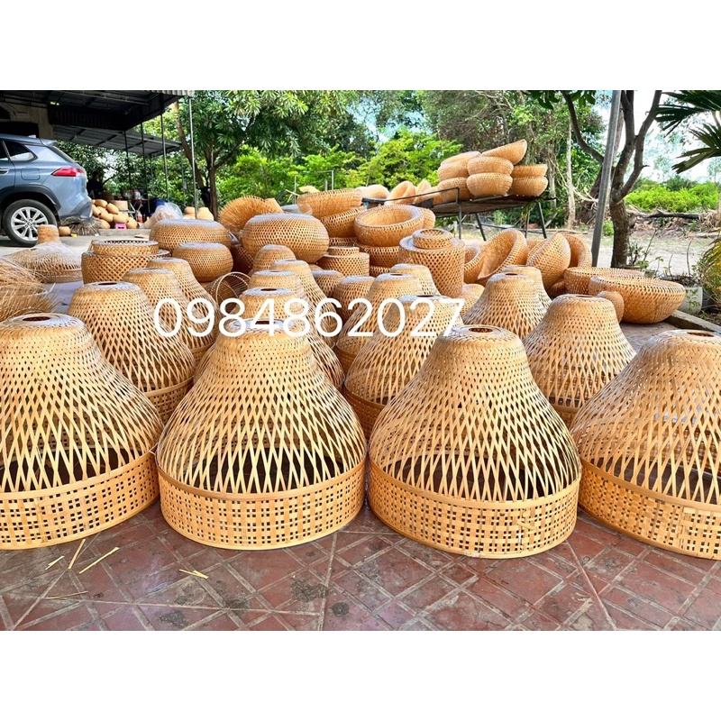 Đèn mây tre, đèn trang trí, đèn treo thả