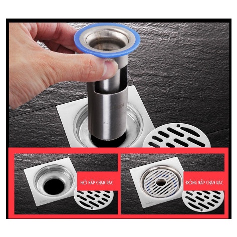 Lõi Thoát Sàn Ngăn Mùi Nhà Tắm - INOX 304 Lắp Thoát Sàn Chống Mùi Hôi Ngăn Vi Khuẩn Trào Ngược Lên-Foxis