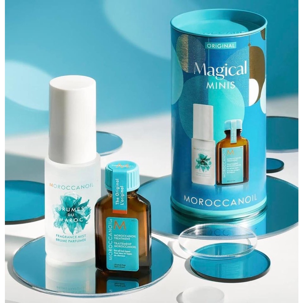 Set dầu dưỡng tóc và mặt nạ tóc Moroccanoil Magical Minis - Moroccanoil Hydrating Superstars