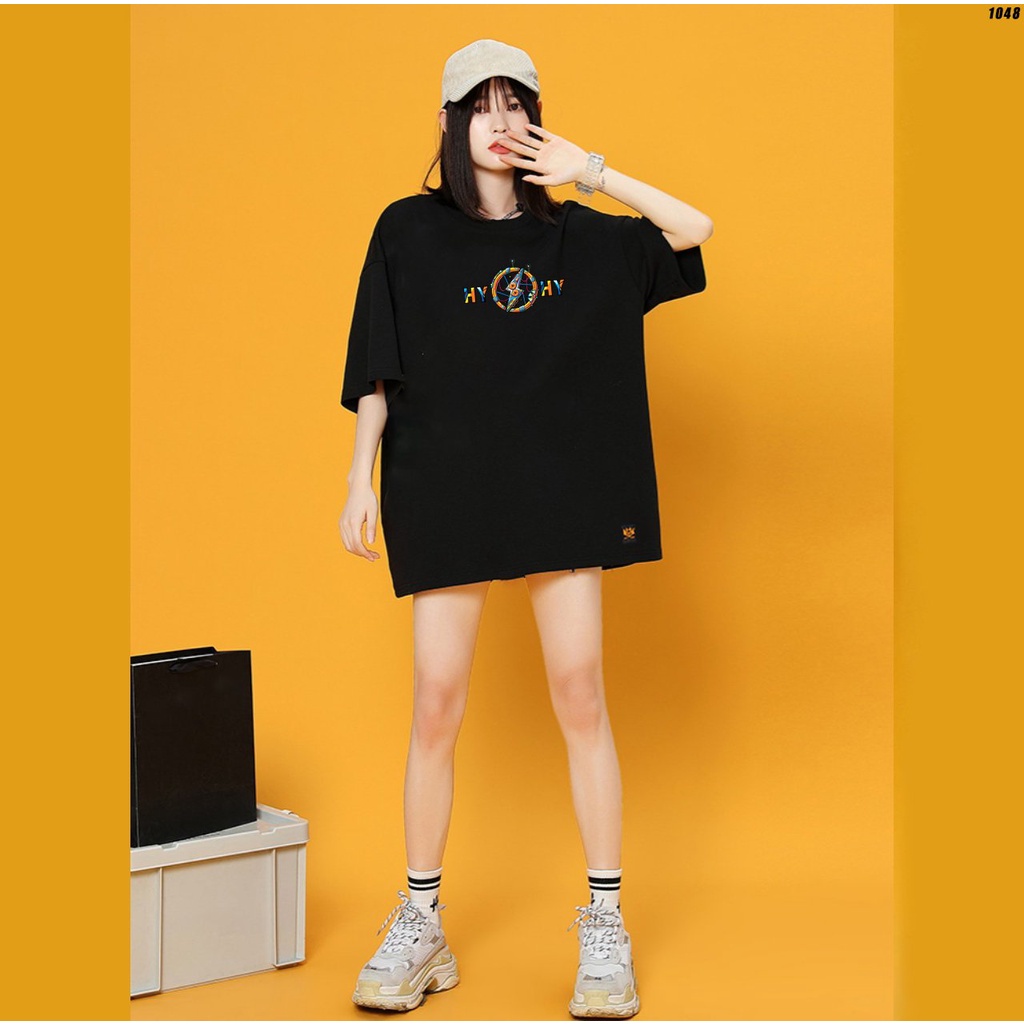 Áo phông nam nữ unisex form rộng tay lỡ Sấm sét 1048 HY KOREA