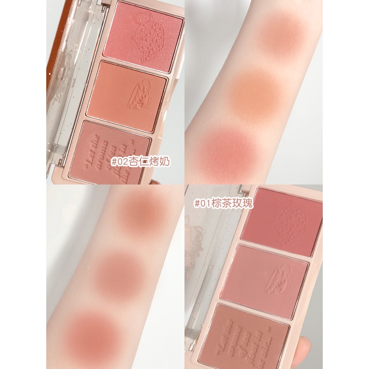 Bảng Phấn Mắt Hold LIVE Ba Màu Trang Điểm Tự Nhiên