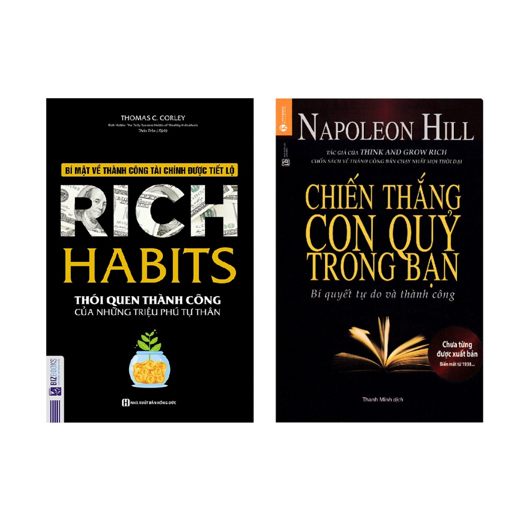 Sách Combo 2 Cuốn: Rich Habits - Thói Quen Thành Công Của Những Triệu Phú Tự Thân + Chiến Thắng Con Quỷ Trong Bạn