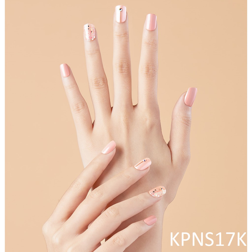 Bộ 30 Móng Tay Gel Tự Dán Press & Go Kiss New York Nail Box - Pink Romance (KPNS17K)