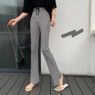 Quần thun dài ống loe nữ - Quần jogger dài gấu rộng dạo phố tiểu thư