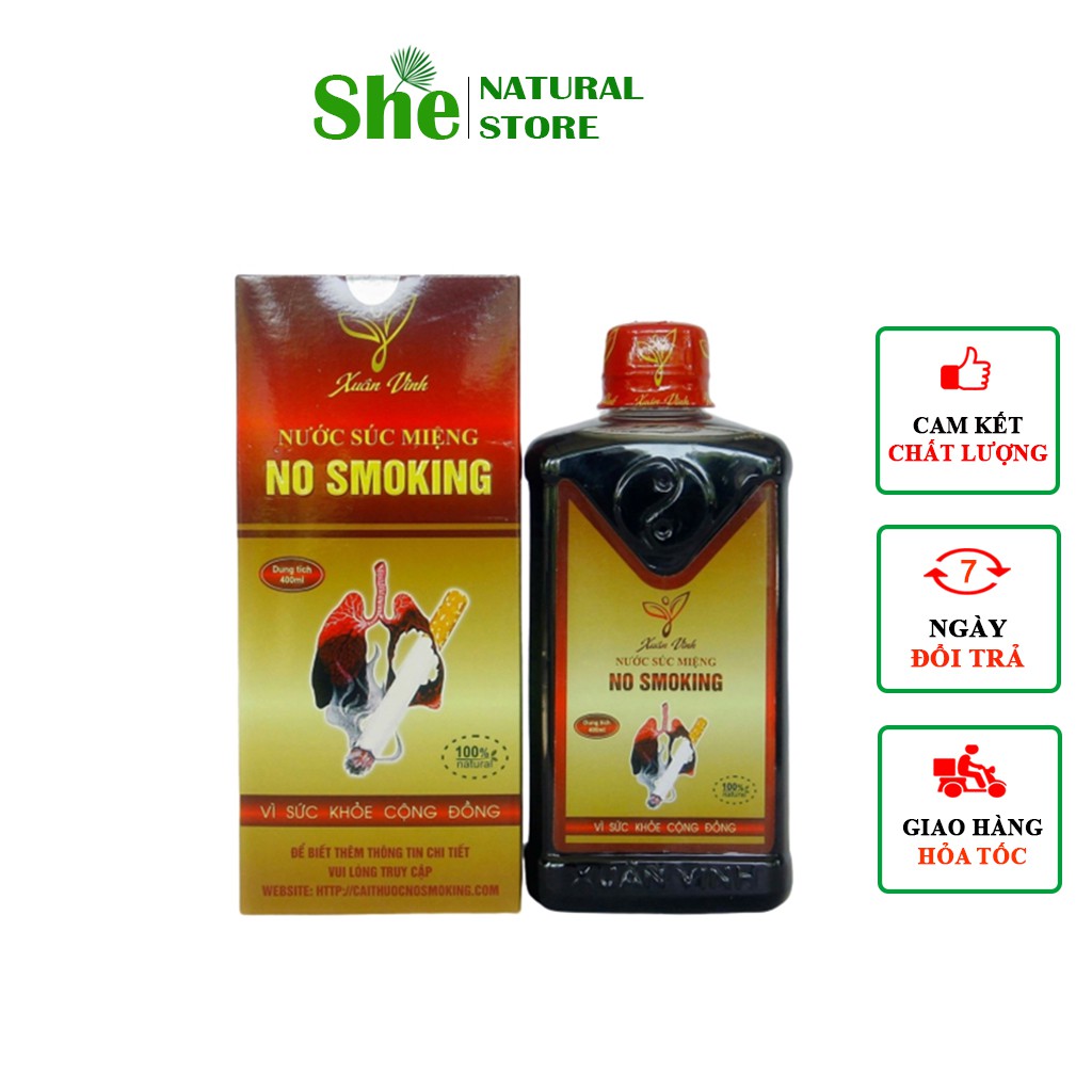 Cai Thuốc Lá CAISHE80 Nước Súc Miệng Cai Thuốc Lá Thuốc Lào No Smoking Xuân Vinh Hiệu Quả Sau 5-7 Ngày Sử Dụng 400ml