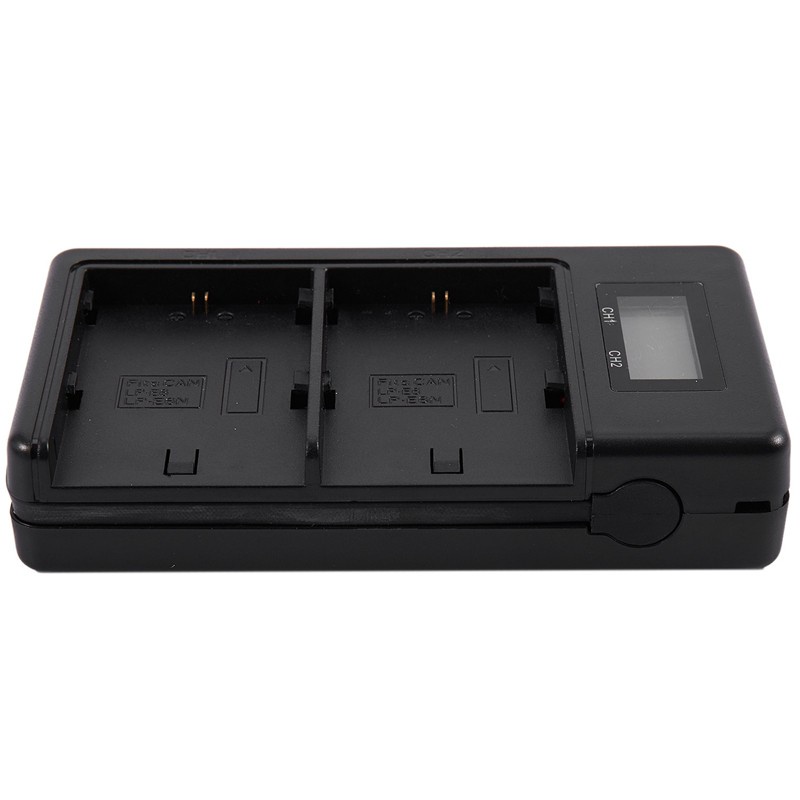 Lp-E6 Battery Charger Lcd Dual Charger For Canon Eos 5Ds R 5D Mark Ii 5D Mark Iii 6D 7D 80D Eos 5Ds R Camera