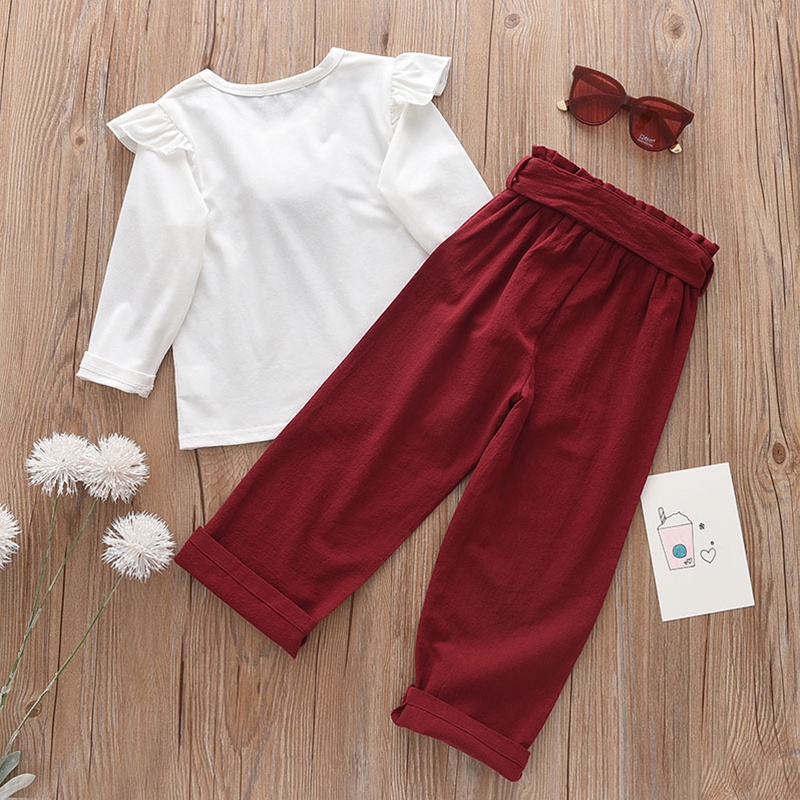 Set đồ BEAR LEADER gồm áo thun in hình cây kem kèm quần dài thời trang dễ thương cho bé gái