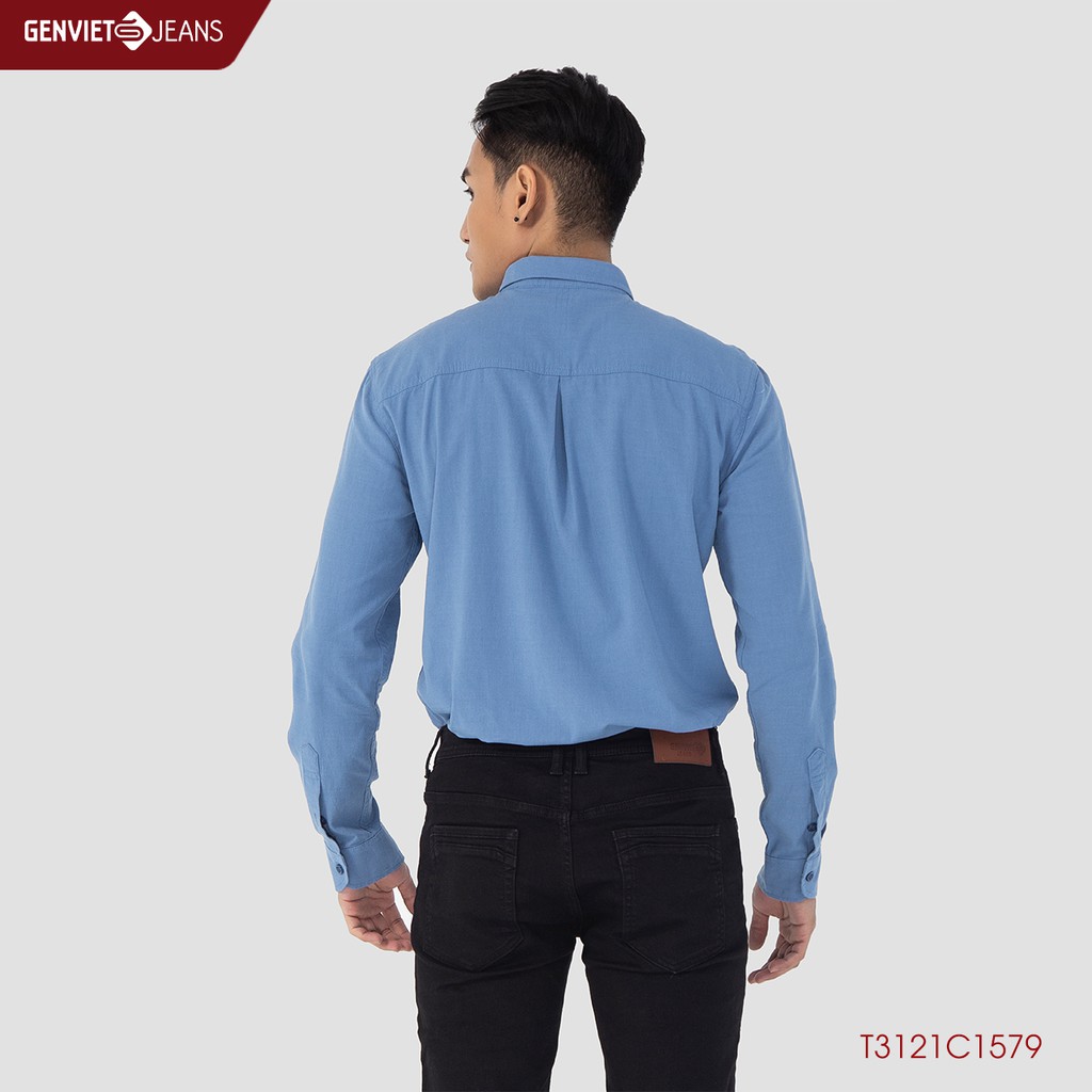 Áo Sơ Mi Dài Tay Nam Genviet T3121C1579