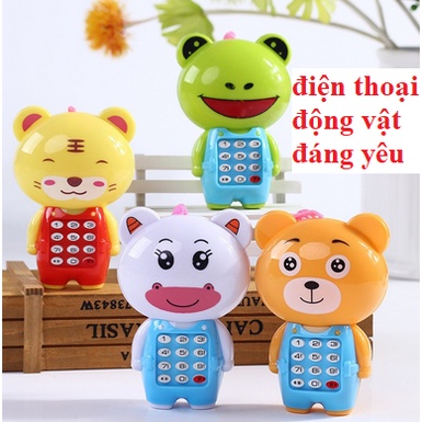 Điện thoại đồ chơi có nhạc hình động vật dễ thương cho bé - điện thoại hình gấu, điện thoại hình con hổ, ếch