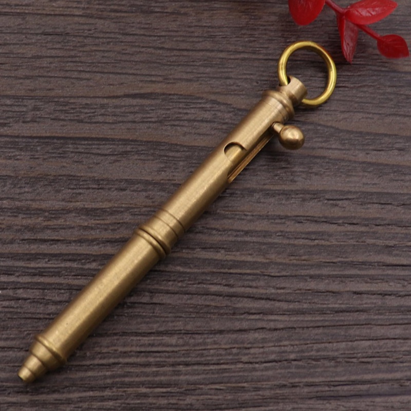 Bút Bi Hình Súng Bằng Đồng Thau Kèm Vòng Treo Tiện Dụng