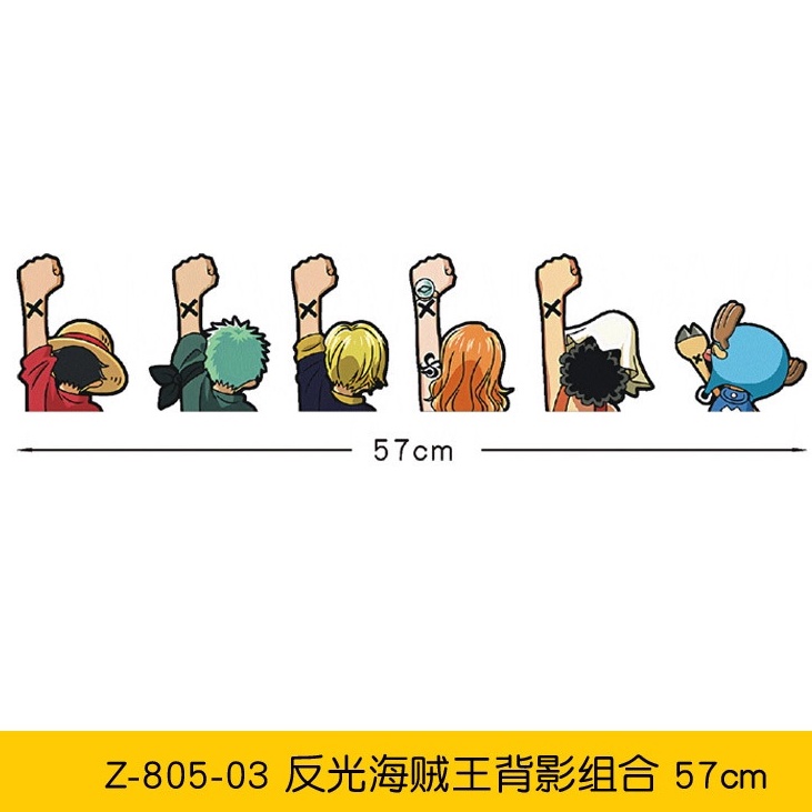 🔥Một Mảnh! ⚡ Sticker Phản Quang Chống Thấm Nước Hình Luffy Chopper Trang Trí Xe Hơi Xe Máy