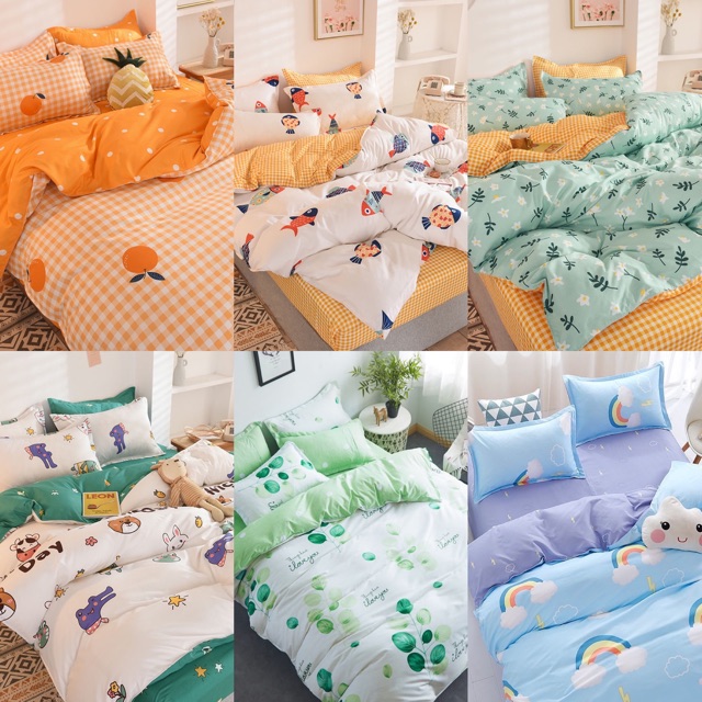 Set ga giường bedding 4 món đủ kích cỡ 1m2 1m5 1m8 2m 2