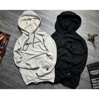 ÁO CHAMPION HOODIE BASIC GRAY / BLACK