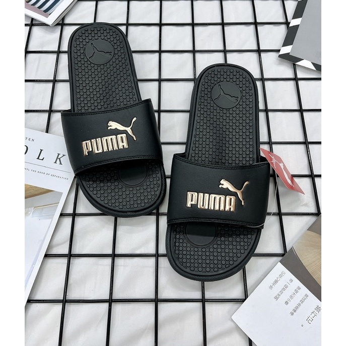 [CHÍNH HÃNG] DÉP PUMA COOL CAT WNS BLACK PINK GOLD SLIDE SANDAL - DÉP QUAI NGANG SIÊU ÊM