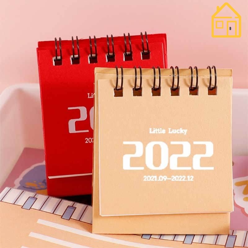 Lịch để bàn năm 2022 thiết kế mini màu sắc đơn giản
