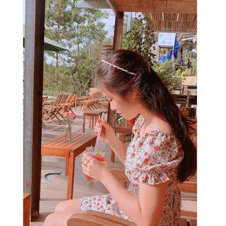 Băng đô cài tóc đính hạt trai Mee Store