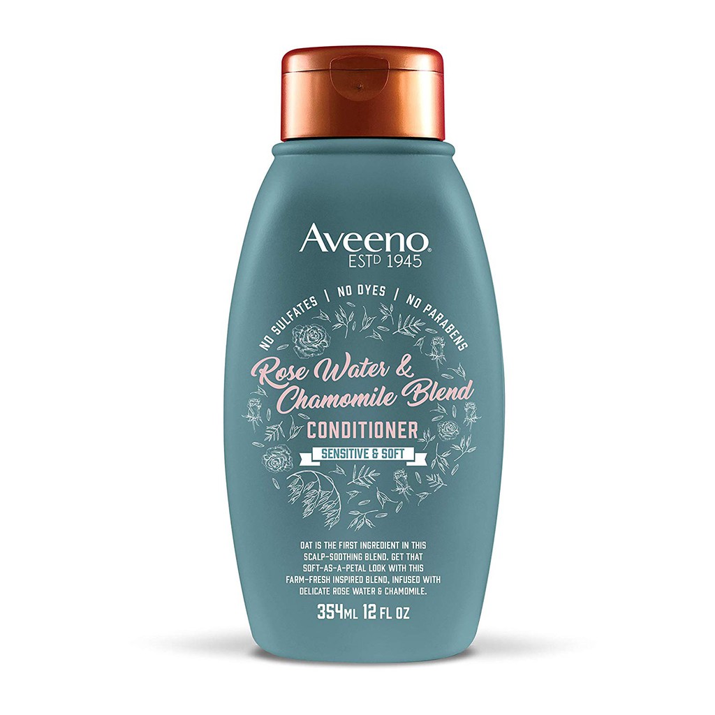 Dầu xả dành cho tóc dễ gãy rụng Aveeno Scalp Soothing Rose Water and Chamomile Blend Conditioner 345ml (Mỹ)