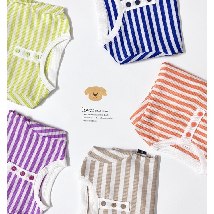 BỘ THUN GÂN KẺ SIÊU MỀM ĐẸP CHO BÉ