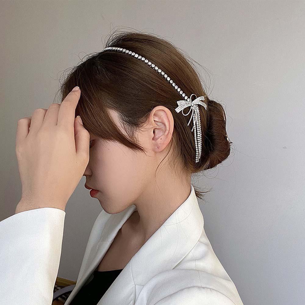 Băng Đô Cài Tóc Đính Tua Rua Phong Cách Retro Cho Nữ