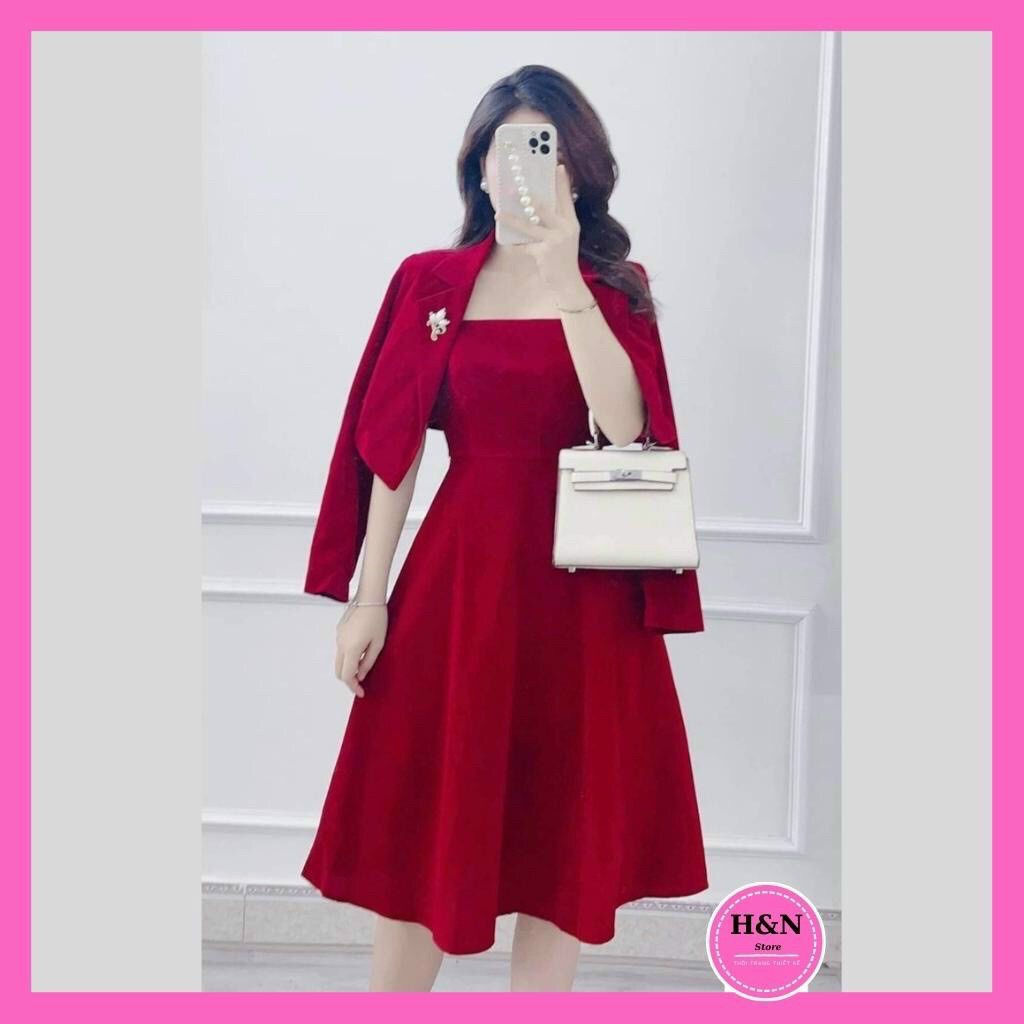 Đầm Dự Tiếc 2 Dây Kèm Áo Khoác Màu Sắc Nhã Nhặn Thật Sự Phù Hợp Mọi Phong Cách