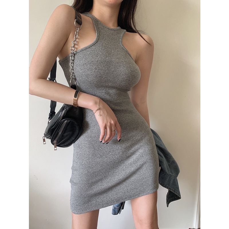 Đầm Chữ A Cổ Tròn Dáng Ôm Thời Trang Xuân Hè Dành Cho Nữ
