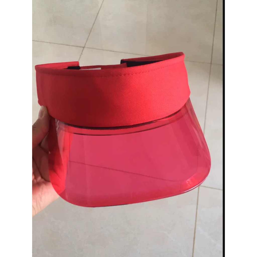 [Sẵn Hàng]⭕️Mũ nửa đầu nhựa trong suốt(ảnh thật)10 màu