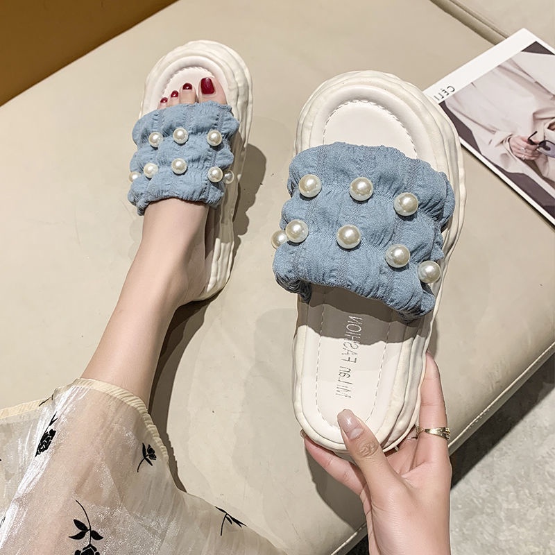 Dép Sandal Đế Dày Phong Cách Hàn Quốc Thoải Mái Thời Trang Đi Biển Hàng Mới
