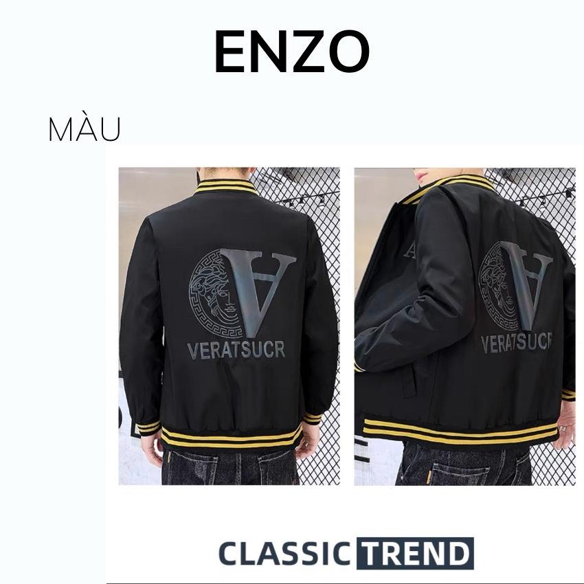 Áo khoác bomber nam dù 2 lớp form rộng big size hoạ tiết cao cấp _ ENZO