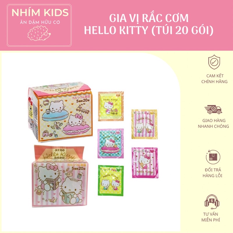 Gia vị rắc cơm Hello Kitty/Anpanman/Minion Nhật Bản