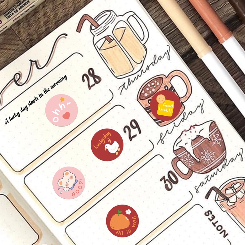 Cuộn 500 Miếng Dán Hình Động Vật Dễ Thương Dùng Để Trang Trí