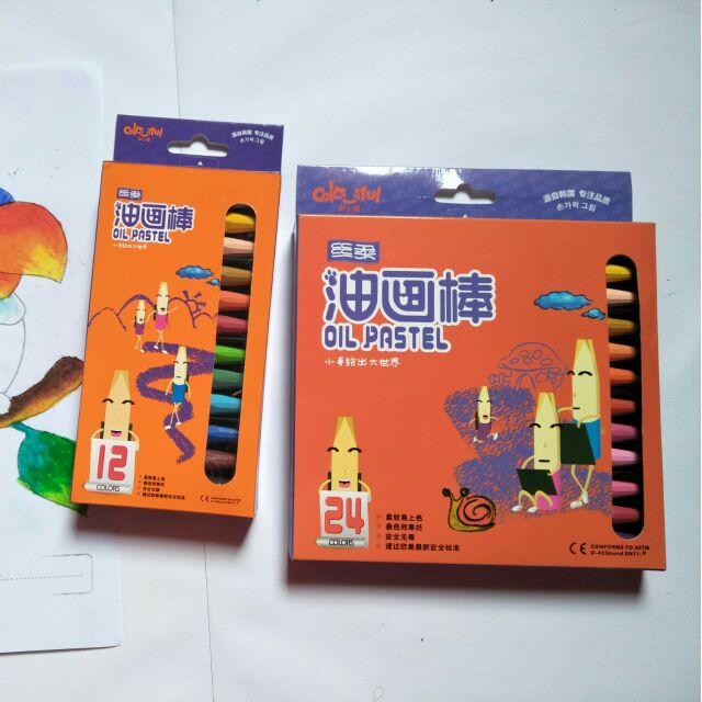 Màu sáp dầu Colorful 24 màu của Hàn Quốc hàng đẹp