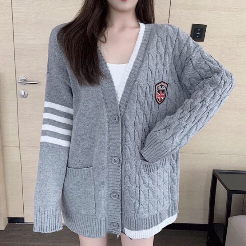 (Hàng order) Áo cardigan xám siêu hot form cực đẹp #aocardigan #áocardigan