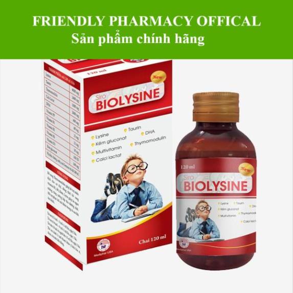 Siro ăn ngon Biolysine – Kích thích trẻ ăn ngon, tăng cường đề kháng, nâng cao miễn dịch (chai 120ml)