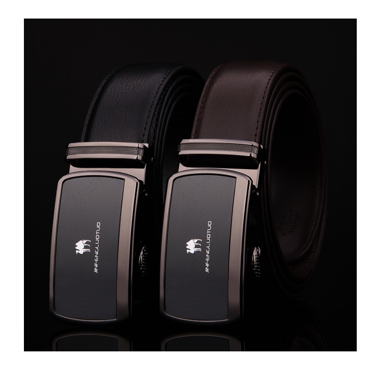 Thắt lưng nam da bò nguyên chất mặt khóa tự động hợp kim cao cấp