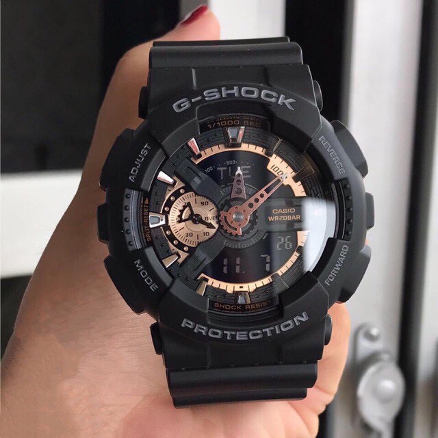 Đồng hồ thể thao nam G-Shock - GA110 55mm điện tử chống nước đa năng (Màu vàng) - TẶNG KÈM HỘP THIẾC