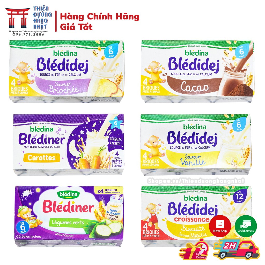 Sữa nước Bledina vỉ 4 hộp x 240ml Pháp [DATE T8, T9/2021]