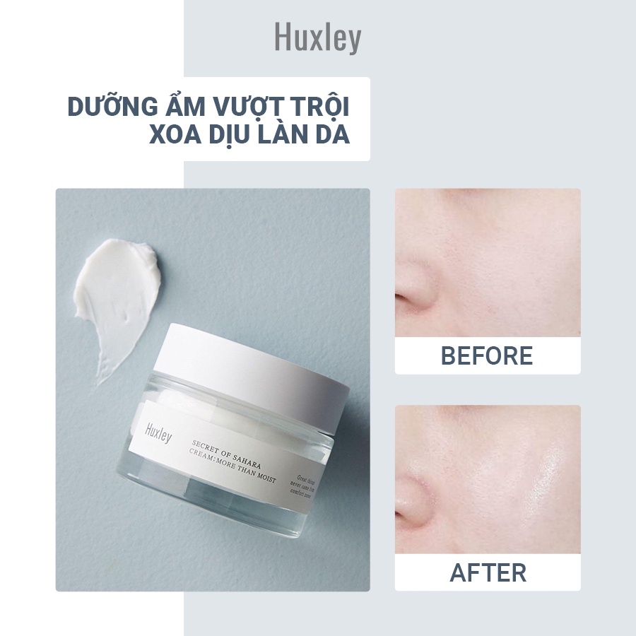 Kem Dưỡng Ẩm Tối Ưu Chiết Xuất Xương Rồng Huxley Cream; More Than Moist 50ml