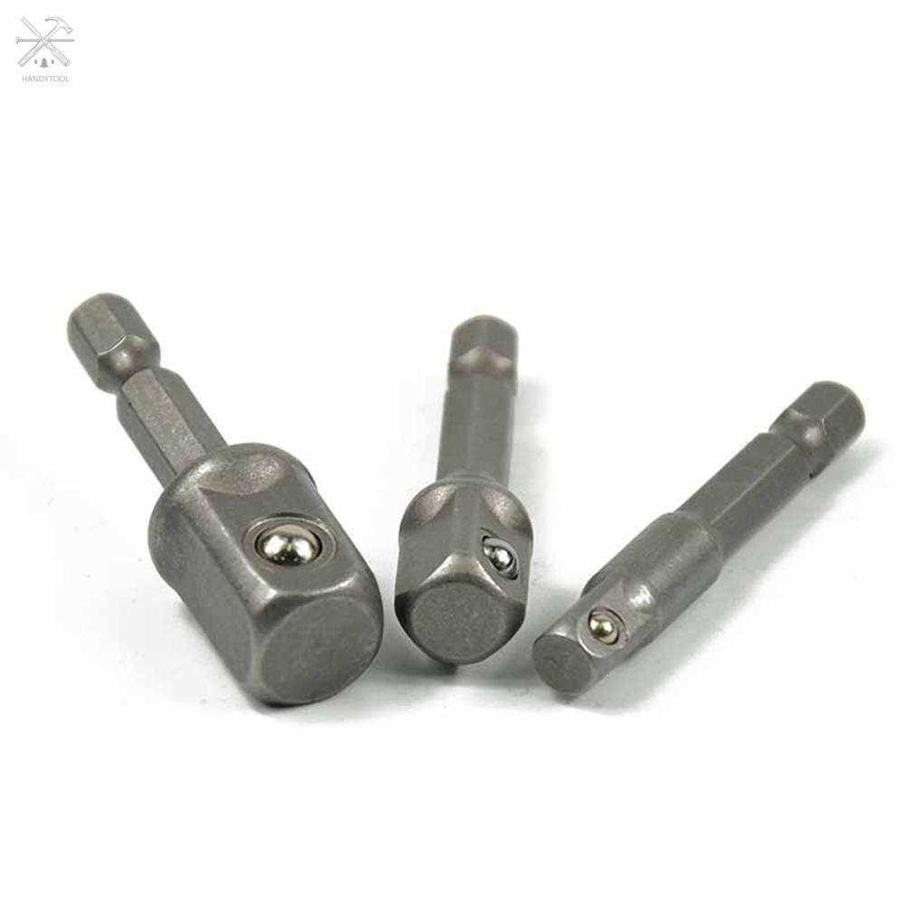 Set 3 Đầu Nối Mũi Khoan Lục Giác 1 / 4 "3 / 8" 1 / 2 "