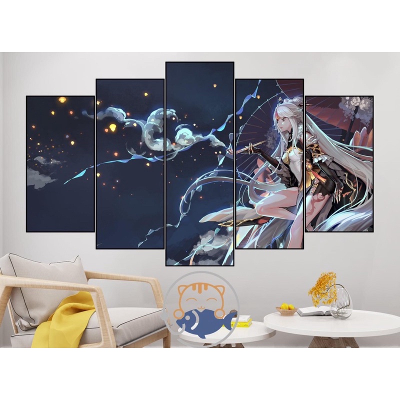 TRANH DÁN TƯỜNG decor tranh trí phòng GENSHIN IMPACT  - Bộ 7