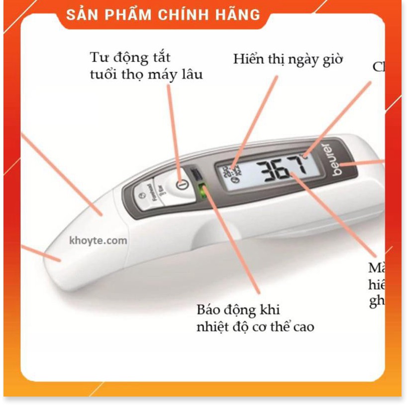 Nhiệt kế điện tử đo tai, trán Beurer FT65